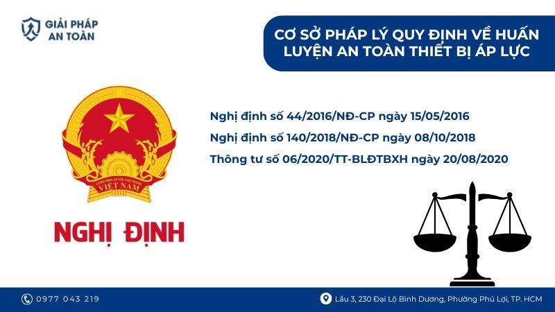 Cơ sở pháp lý quy định về huấn luyện an toàn thiết bị áp lực