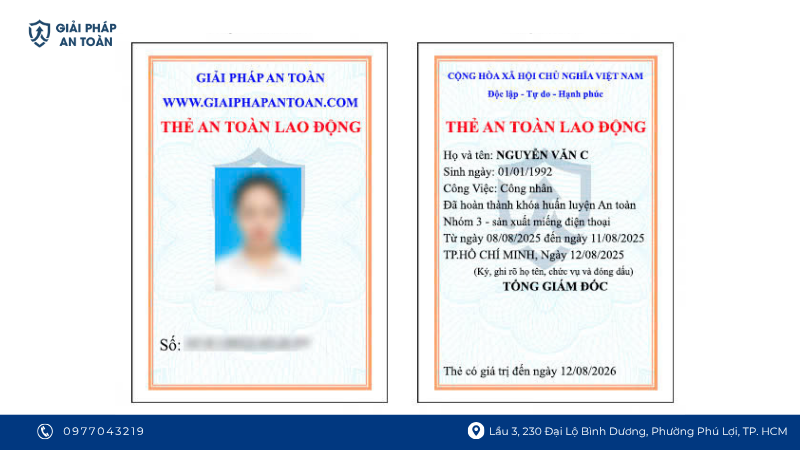 Mẫu ảnh thẻ an toàn lao động