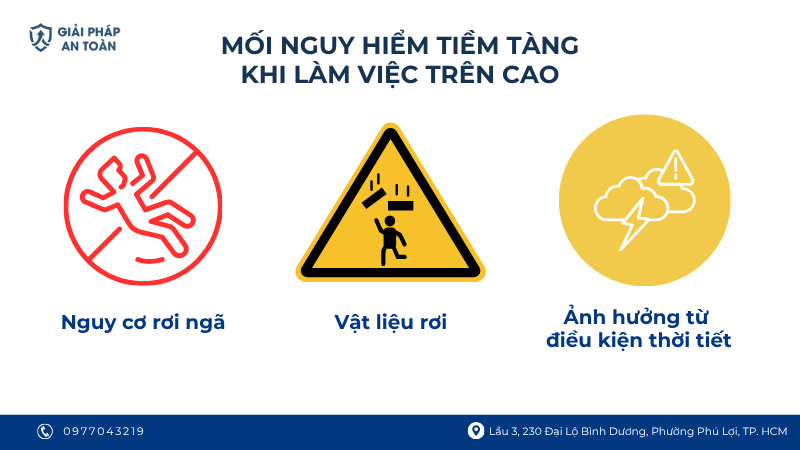 Nguy hiểm tiềm tàng khi làm việc trên cao