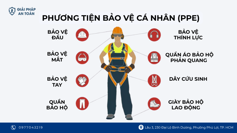 Phương tiện bảo vệ cá nhân PPE khi làm việc trên cao