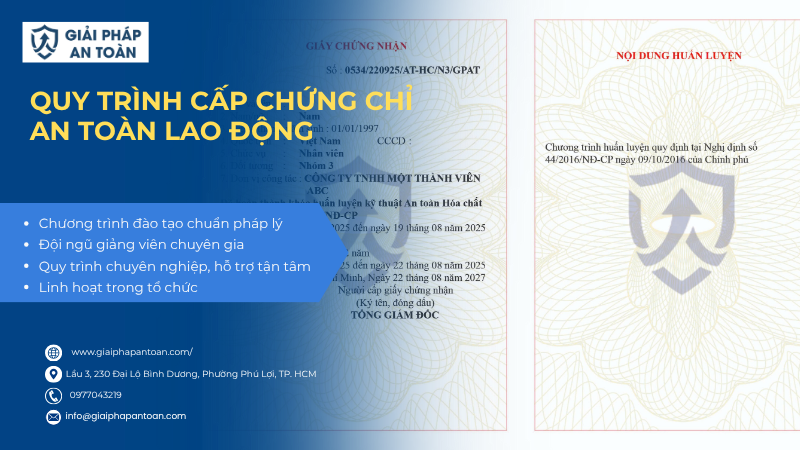 Tìm hiểu quy trình cấp chứng chỉ an toàn lao động