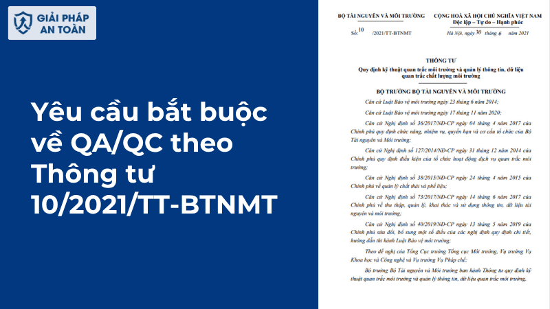 Yêu cầu bắt buộc về QA/QC theo Thông tư 10/2021/TT-BTNMT