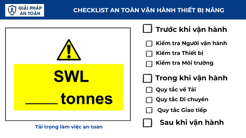 Checklist an toàn vận hành thiết bị nâng