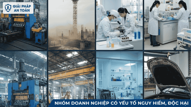 Nhóm doanh nghiệp có yếu tố nguy hiểm độc hại cần phải quan trắc môi trường lao động