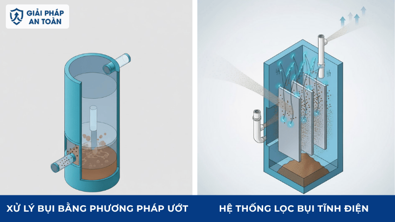 Phương pháp xử lý bụi wet scrubber và lọc bụi tĩnh điện (Electrostatic Precipitator - ESP)