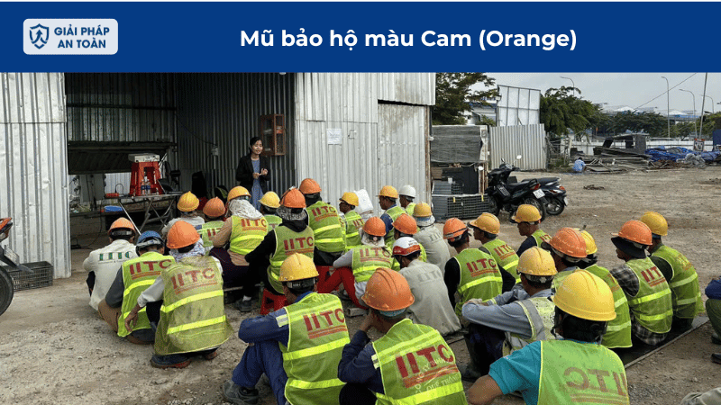 Mũ bảo hộ màu cam