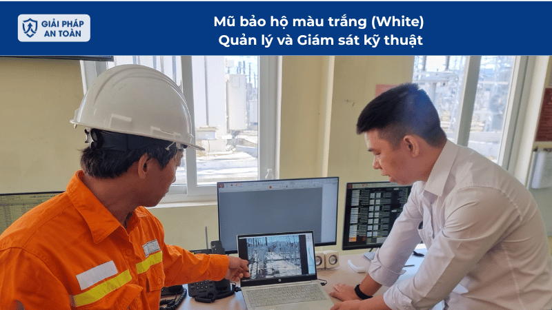 Mũ bảo hộ màu trắng