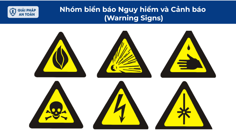 Nhóm biển báo nguy hiểm và cảnh báo